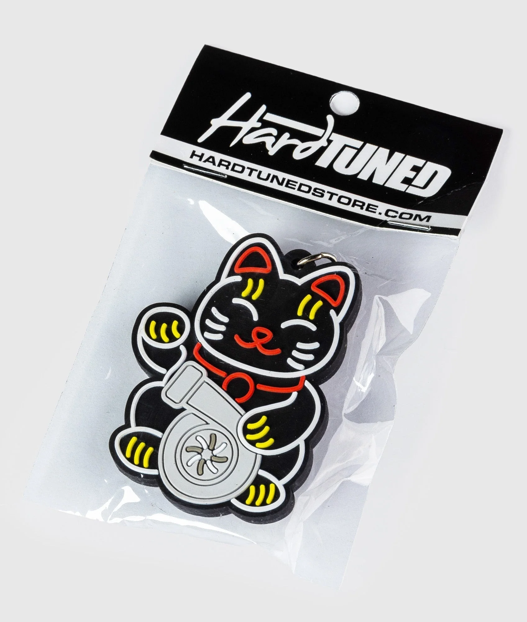 Black Kitty Rubber Key Ring - Image 4