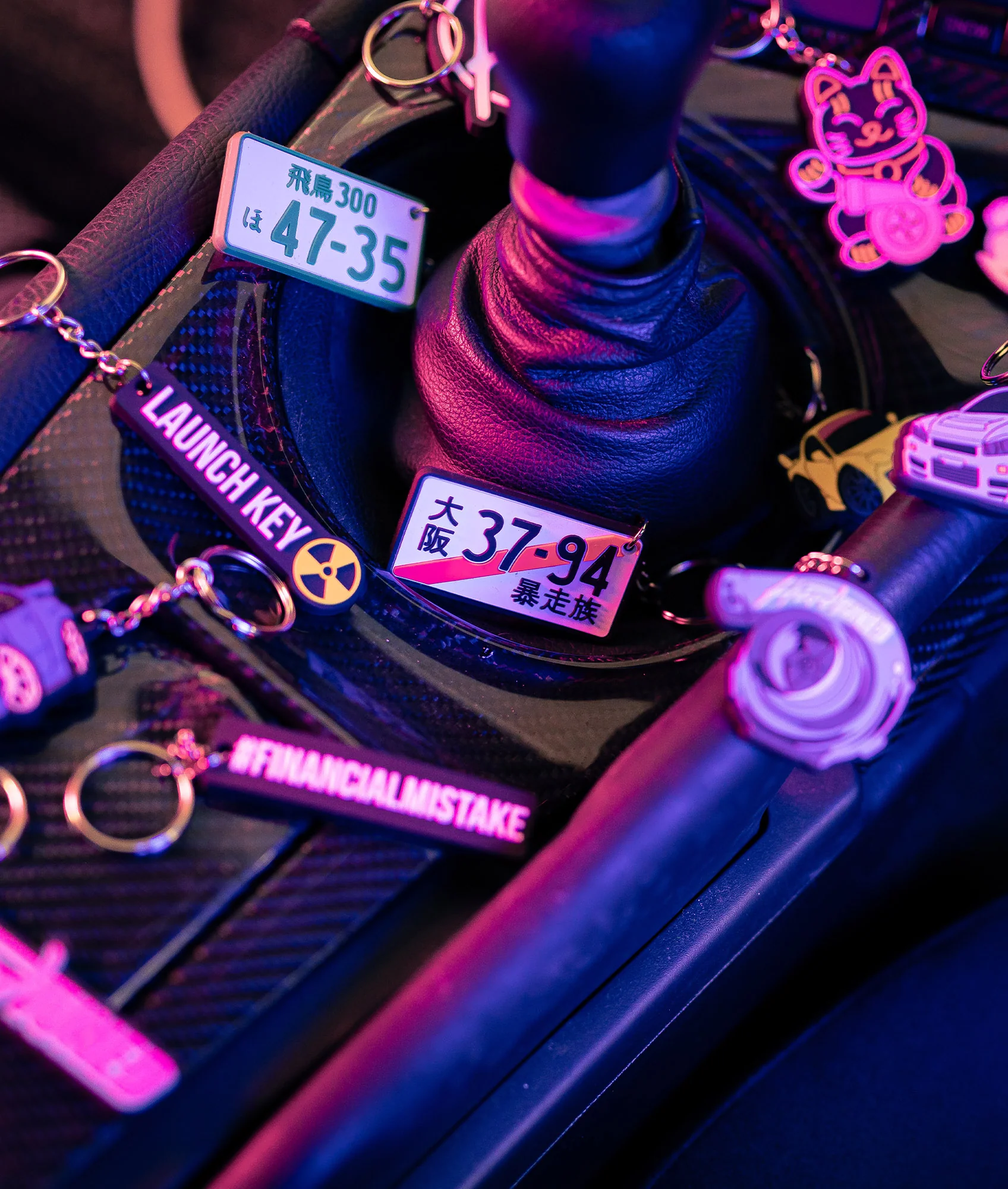 Black Kitty Rubber Key Ring - Image 6