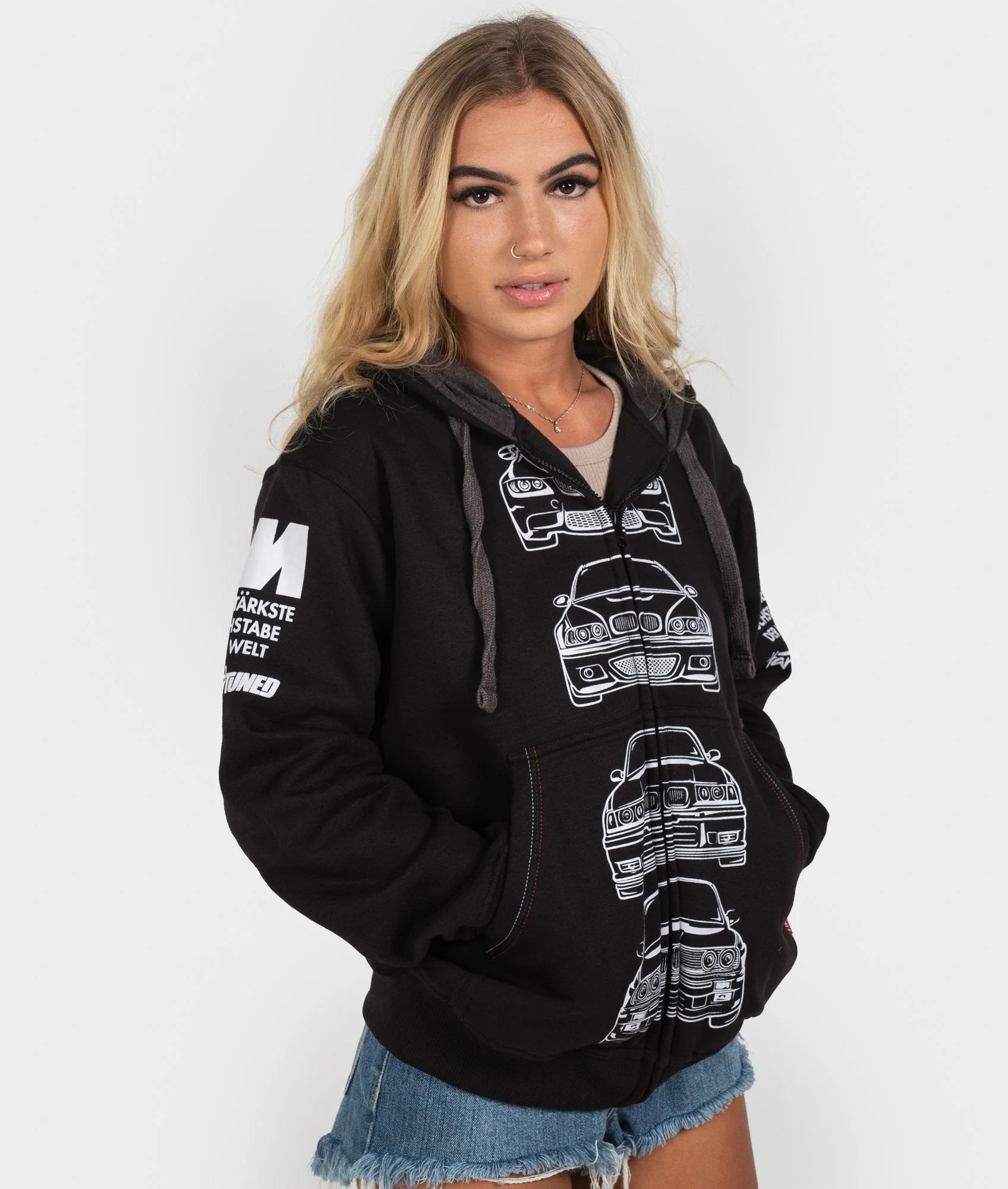BMW M3 E92, E46, E36, E30 POWER Womens Hoodie - Image 4