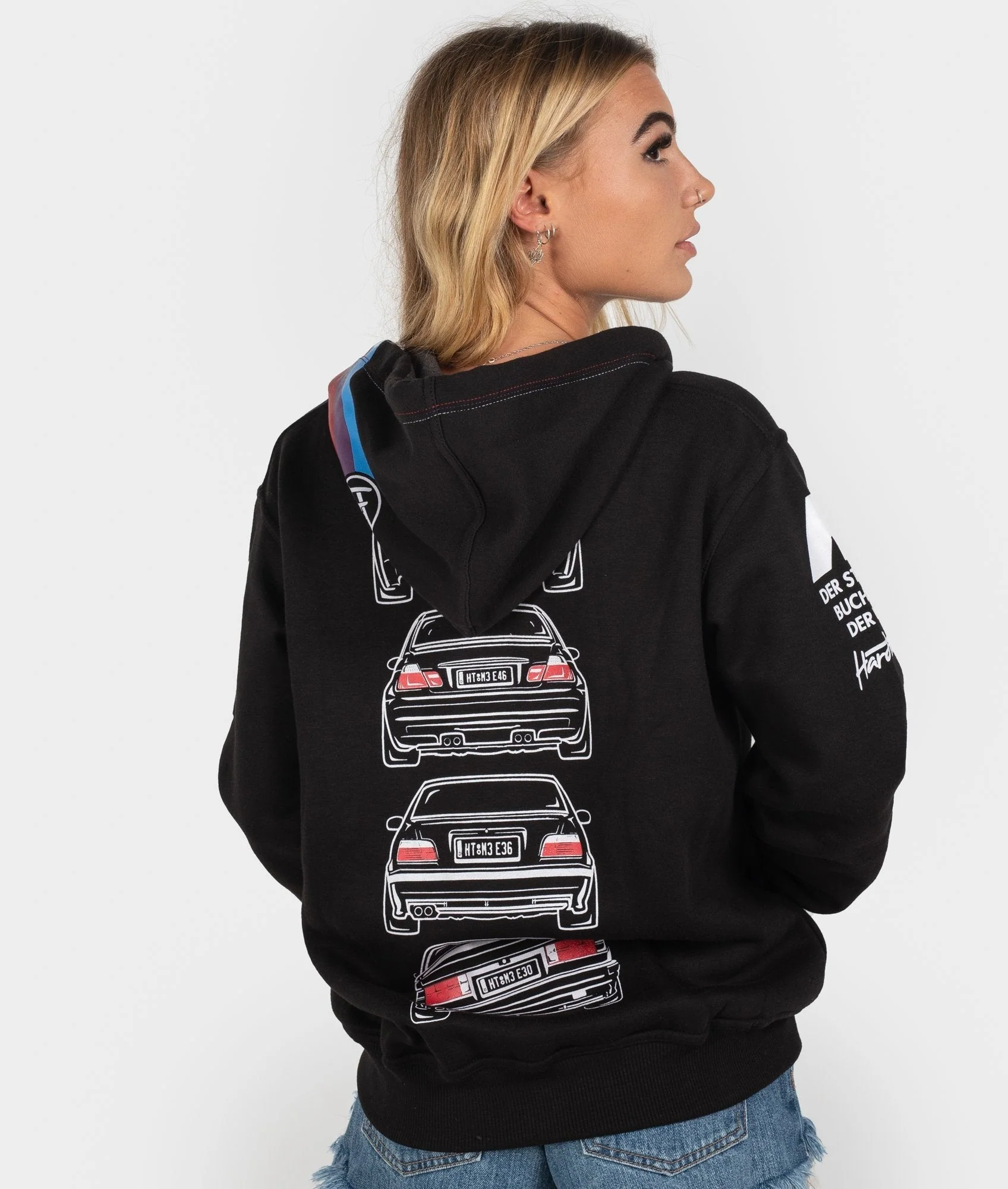 BMW M3 E92, E46, E36, E30 POWER Womens Hoodie - Image 5