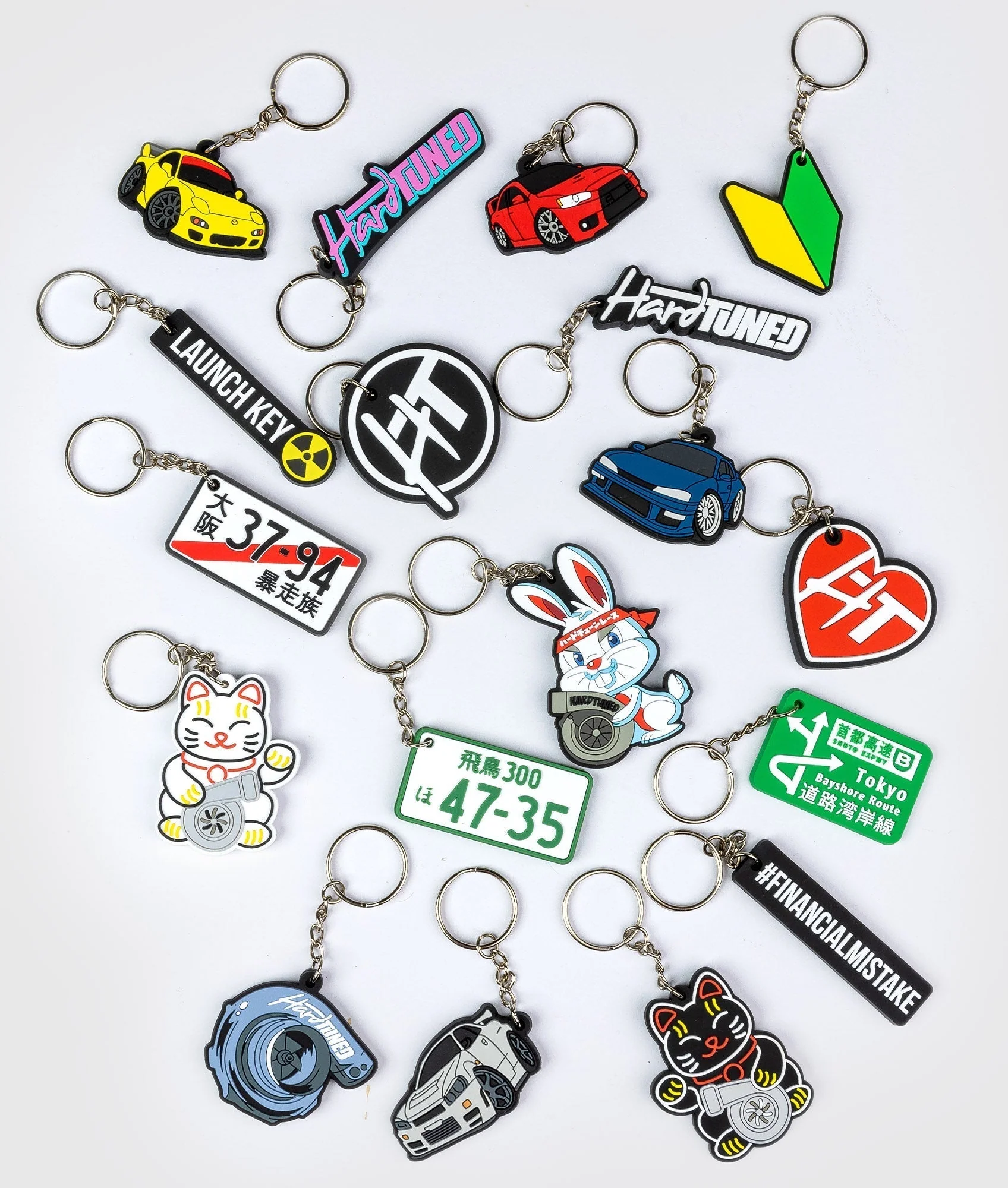 License Plate Stripe Rubber Key Ring - Image 5