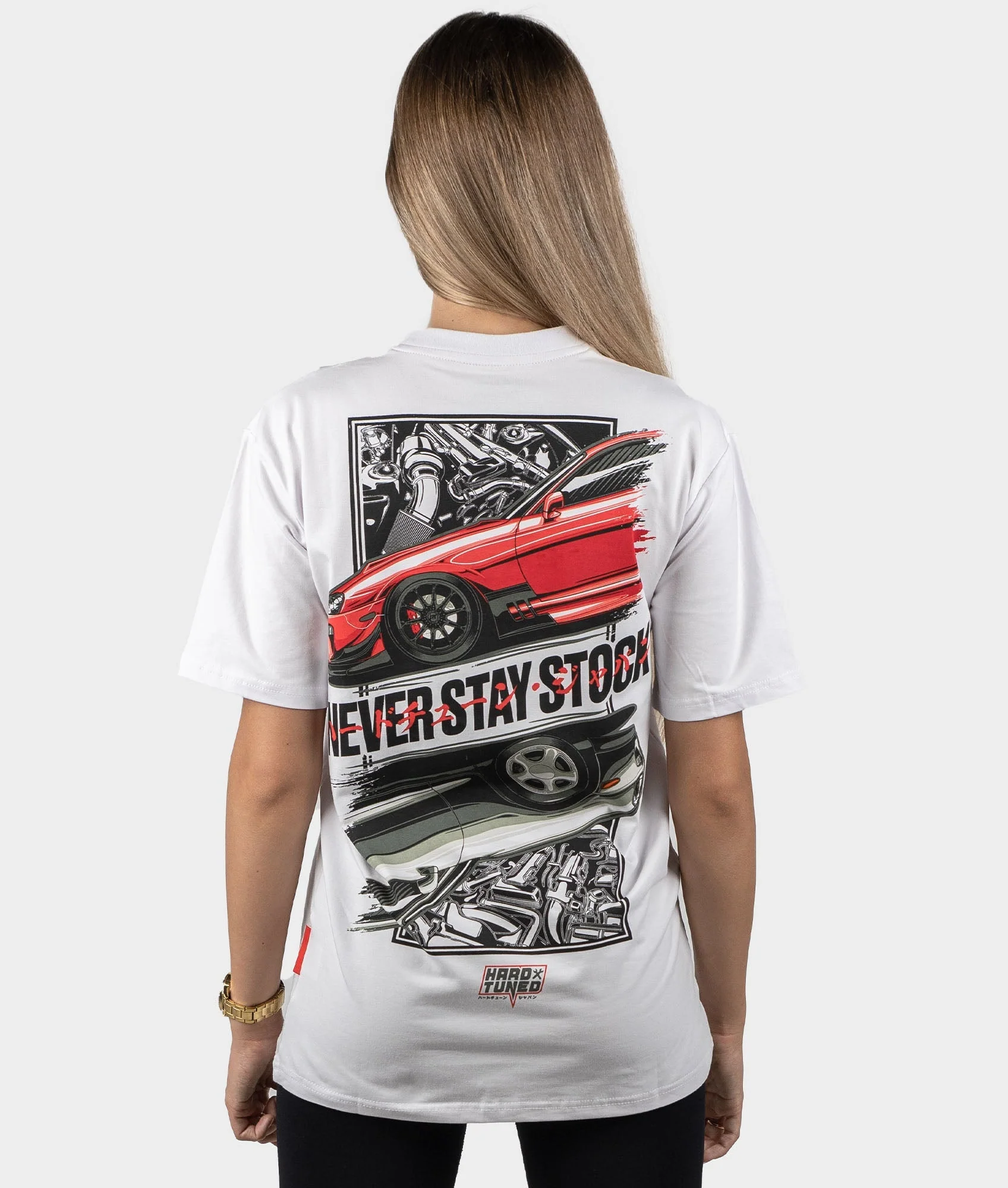 Toyota Supra Never Stay Stock Womens Tee - Image 3